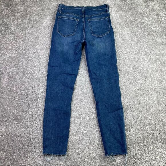 J. Crew Factory Jeans Women's 26 Blue Skinny High Rise Dark Denim AG926 - Picture 3 of 12